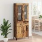 vidaXL Highboard Παλιό Ξύλο 69,5 x 34 x 180 εκ. Επεξεργασμένο Ξύλο