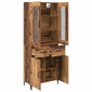 vidaXL Highboard Παλιό Ξύλο 69,5 x 34 x 180 εκ. Επεξεργασμένο Ξύλο