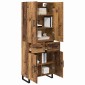vidaXL Highboard 2 τμχ. Παλιό Ξύλο 69,5 x 34 x 180 εκ.
