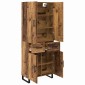 vidaXL Highboard 2 τμχ. Παλιό Ξύλο 69,5 x 34 x 180 εκ.
