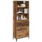vidaXL Highboard Παλιό Ξύλο 69,5 x 34 x 180 εκ. Επεξεργασμένο Ξύλο