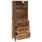 vidaXL Highboard Παλιό Ξύλο 69,5 x 34 x 180 εκ. Επεξεργασμένο Ξύλο