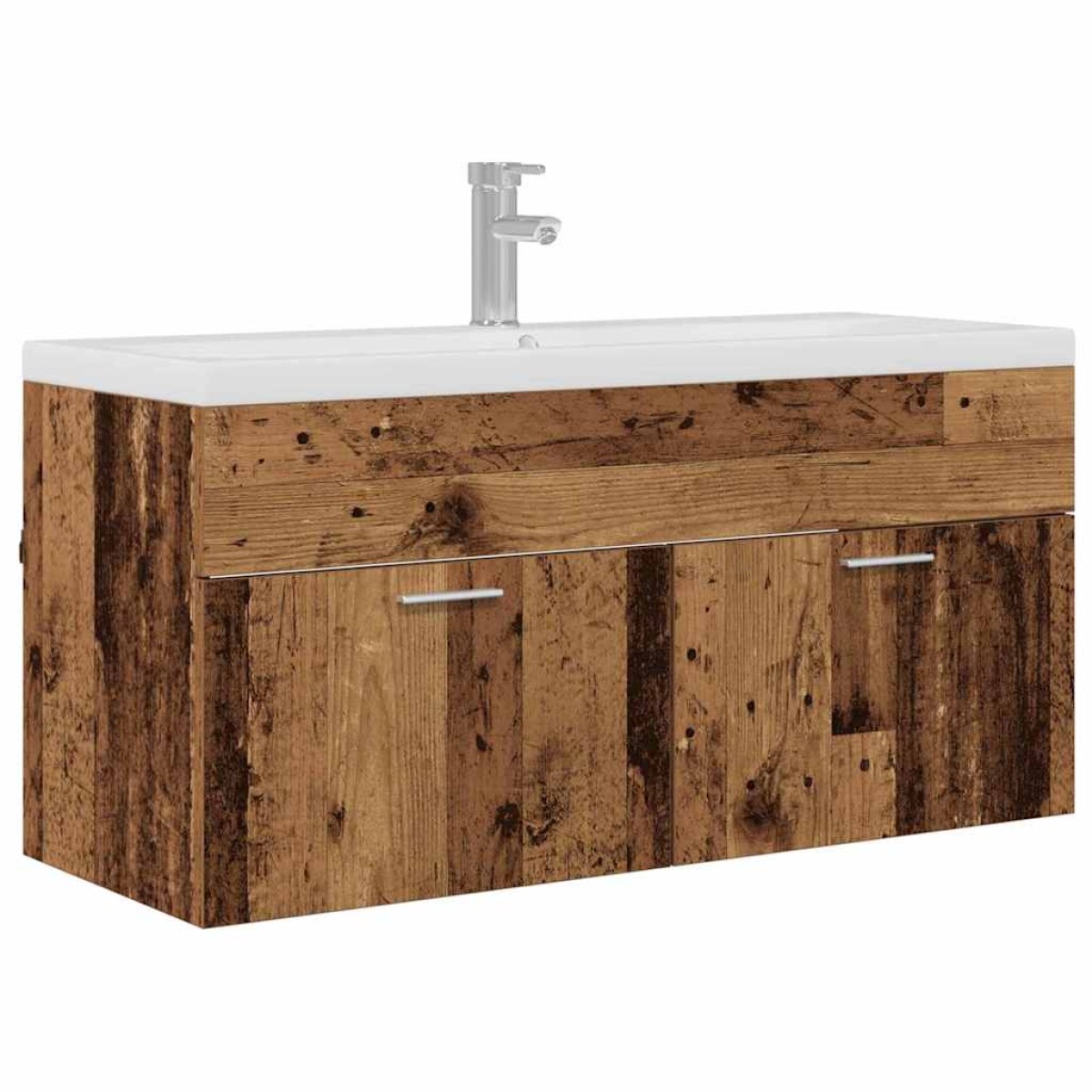vidaXL Ντουλάπι Μπάνιου Παλιό ξύλο 100 x 38,5 x 46 cm
