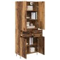 vidaXL Highboard 2 τμχ. Παλιό ξύλο 69,5 x 34 x 180 εκ.