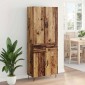 vidaXL Highboard 2 τμχ. Παλιό ξύλο 69,5 x 34 x 180 εκ.