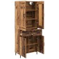 vidaXL Highboard 2 τμχ. Παλιό Ξύλο 69,5 x 34 x 180 εκ.
