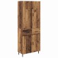 vidaXL Highboard 2 τμχ. Παλιό Ξύλο 69,5 x 34 x 180 εκ.