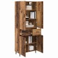 vidaXL Highboard 2 τμχ. Παλιό Ξύλο 69,5 x 34 x 180 εκ.