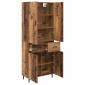 vidaXL Highboard 2 τμχ. Παλιό Ξύλο 69,5 x 34 x 180 εκ.