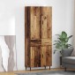 vidaXL Highboard 2 τμχ. Παλιό Ξύλο 69,5 x 34 x 180 εκ.