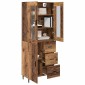 vidaXL Highboard 2 τμχ. Παλιό Ξύλο 69,5 x 34 x 180 εκ.