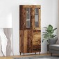 vidaXL Highboard 2 τμχ. Παλιό Ξύλο 69,5 x 34 x 180 εκ.