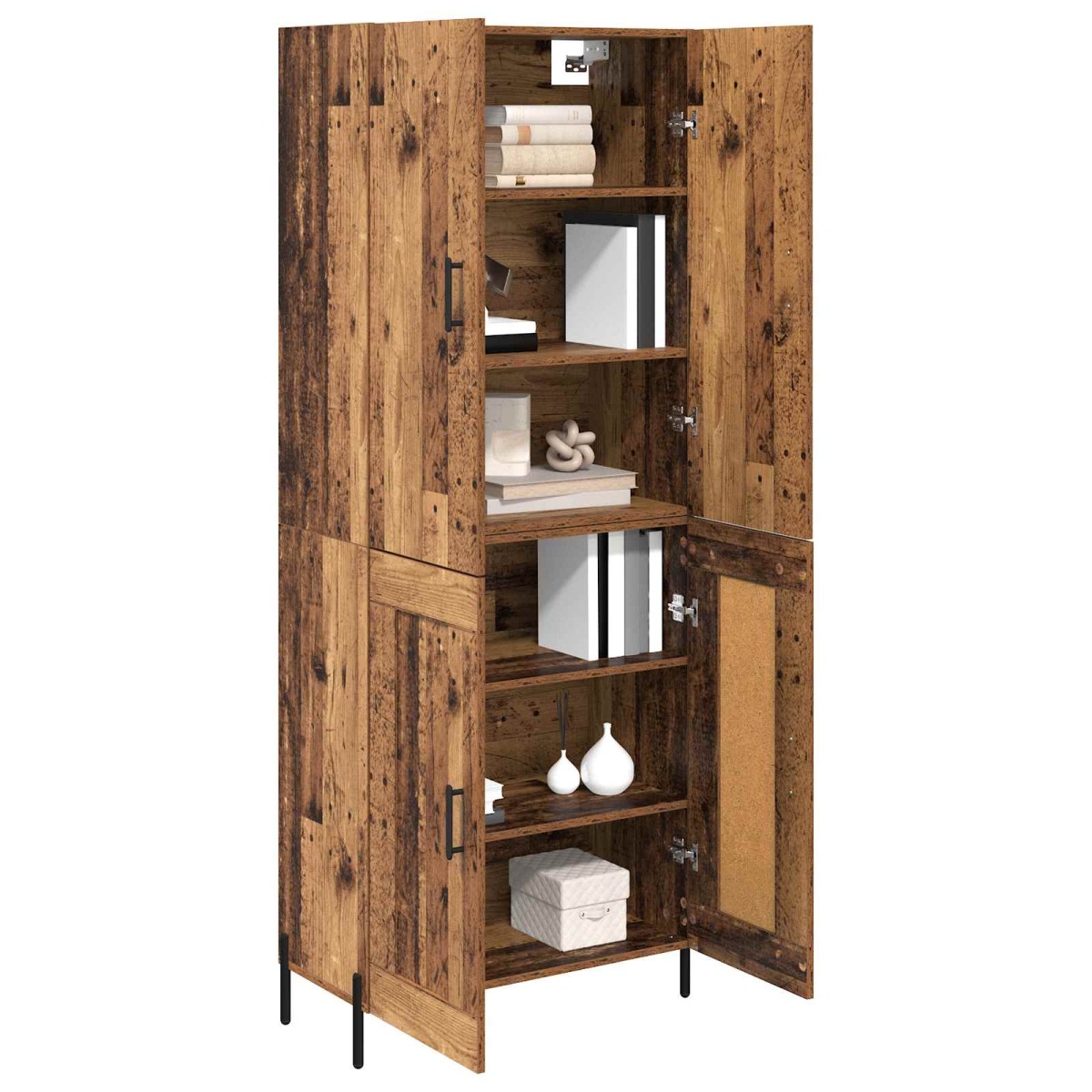 vidaXL Highboard Παλιό Ξύλο 69,5 x 34 x 180 εκ. Επεξεργασμένο Ξύλο