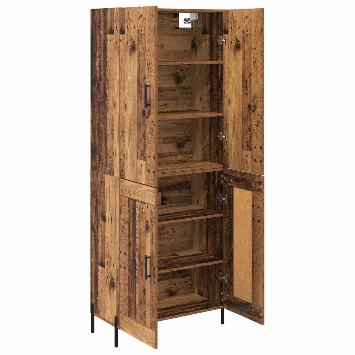 vidaXL Highboard Παλιό Ξύλο 69,5 x 34 x 180 εκ. Επεξεργασμένο Ξύλο