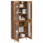 vidaXL Highboard Παλιό Ξύλο 69,5 x 34 x 180 εκ. Επεξεργασμένο Ξύλο