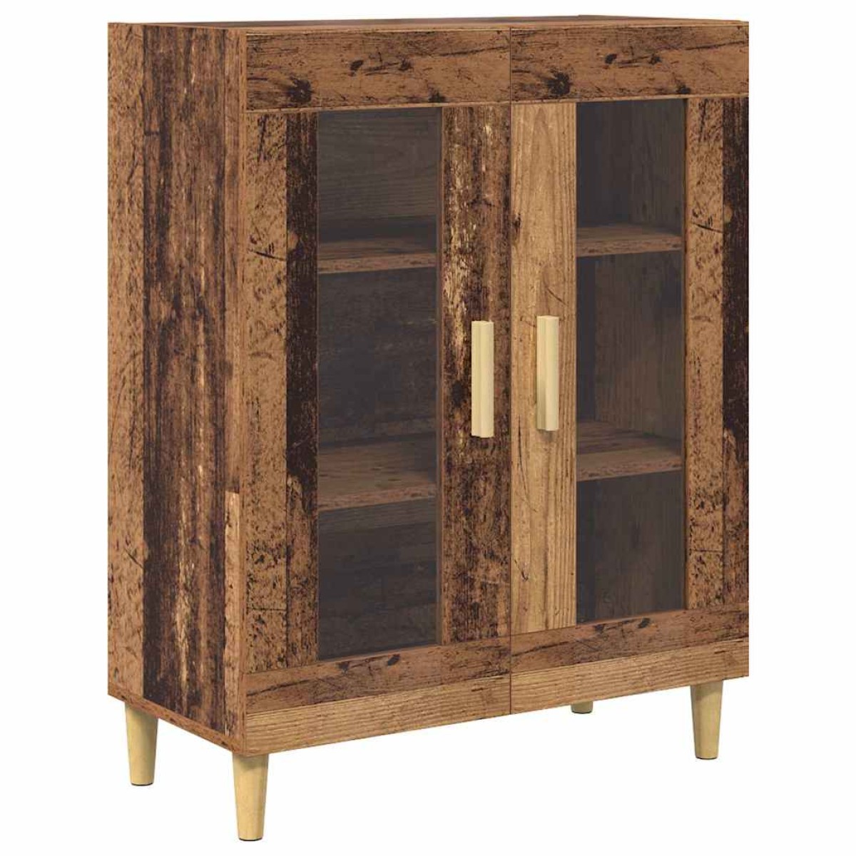 vidaXL Highboard Παλιό Ξύλο 69,5 x 34 x 180 εκ. Επεξεργασμένο Ξύλο