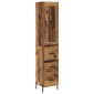 vidaXL Highboard Παλιό Ξύλο 34,5 x 34 x 180 εκ. Επεξεργασμένο Ξύλο