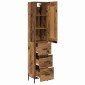 vidaXL Highboard Παλιό Ξύλο 34,5 x 34 x 180 εκ. Επεξεργασμένο Ξύλο