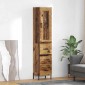 vidaXL Highboard Παλιό Ξύλο 34,5 x 34 x 180 εκ. Επεξεργασμένο Ξύλο