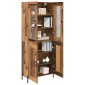 vidaXL Highboard Παλιό Ξύλο 69,5 x 34 x 180 εκ. Επεξεργασμένο Ξύλο