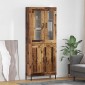 vidaXL Highboard Παλιό Ξύλο 69,5 x 34 x 180 εκ. Επεξεργασμένο Ξύλο
