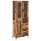 vidaXL Highboard 2 τμχ. Παλιό ξύλο 69,5 x 34 x 180 εκ.