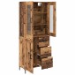 vidaXL Highboard 2 τμχ. Παλιό ξύλο 69,5 x 34 x 180 εκ.