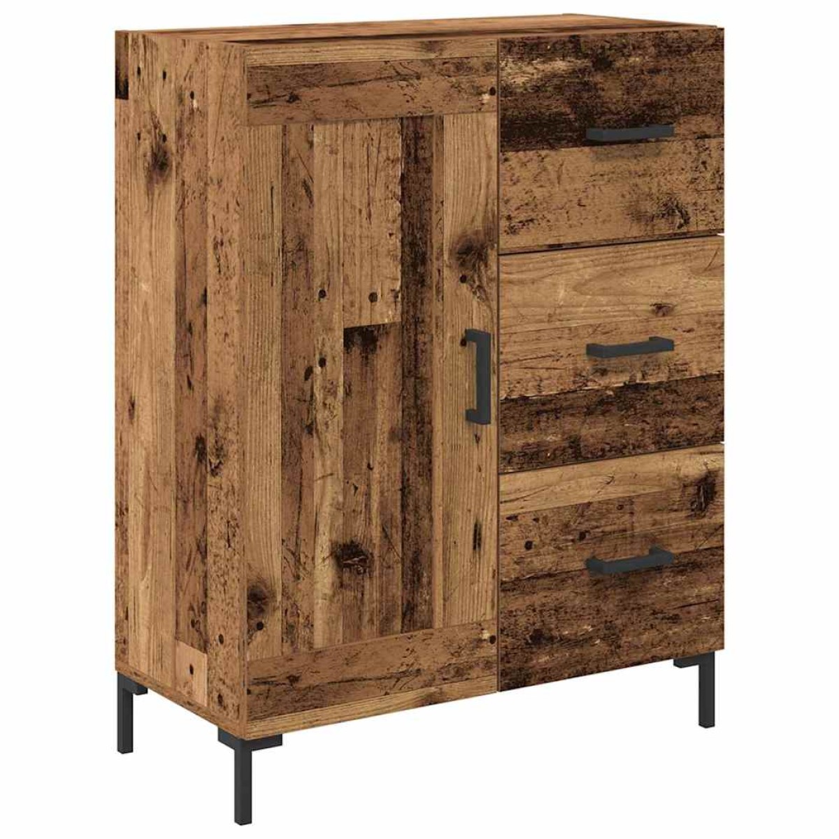 vidaXL Highboard 2 τμχ. Παλιό ξύλο 69,5 x 34 x 180 εκ.