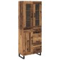vidaXL Highboard 2 τμχ. Παλιό Ξύλο 69,5 x 34 x 180 εκ.