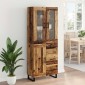 vidaXL Highboard 2 τμχ. Παλιό Ξύλο 69,5 x 34 x 180 εκ.