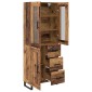 vidaXL Highboard 2 τμχ. Παλιό Ξύλο 69,5 x 34 x 180 εκ.