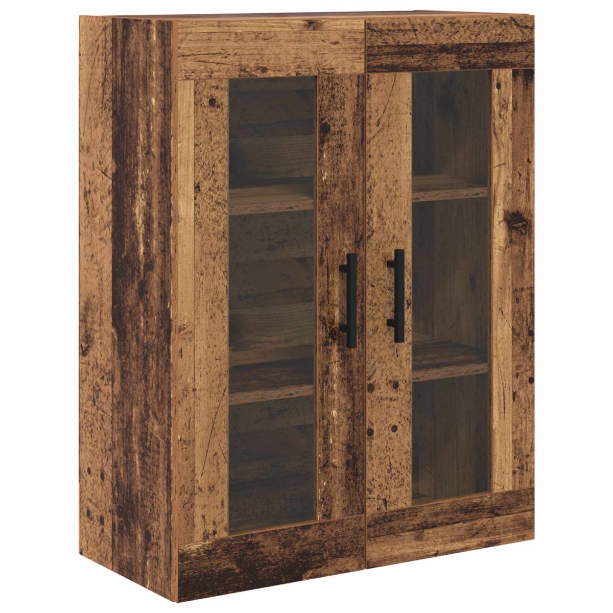 vidaXL Highboard 2 τμχ. Παλιό Ξύλο 69,5 x 34 x 180 εκ.