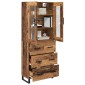 vidaXL Highboard 2 τμχ. Παλιό Ξύλο 69,5 x 34 x 180 εκ.