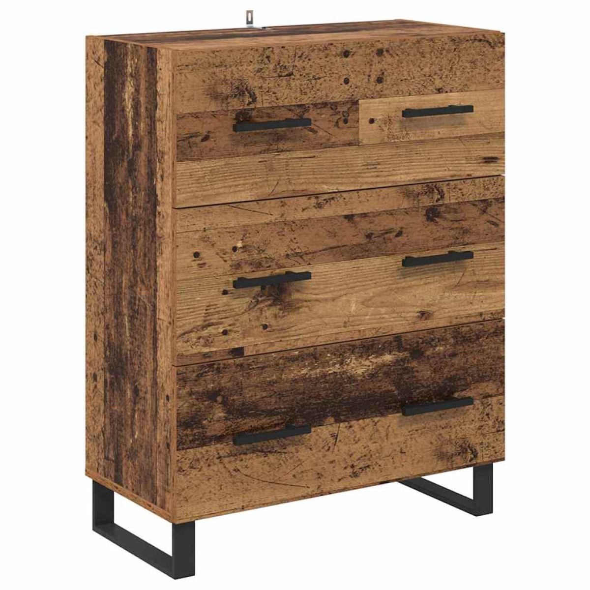 vidaXL Highboard 2 τμχ. Παλιό Ξύλο 69,5 x 34 x 180 εκ.
