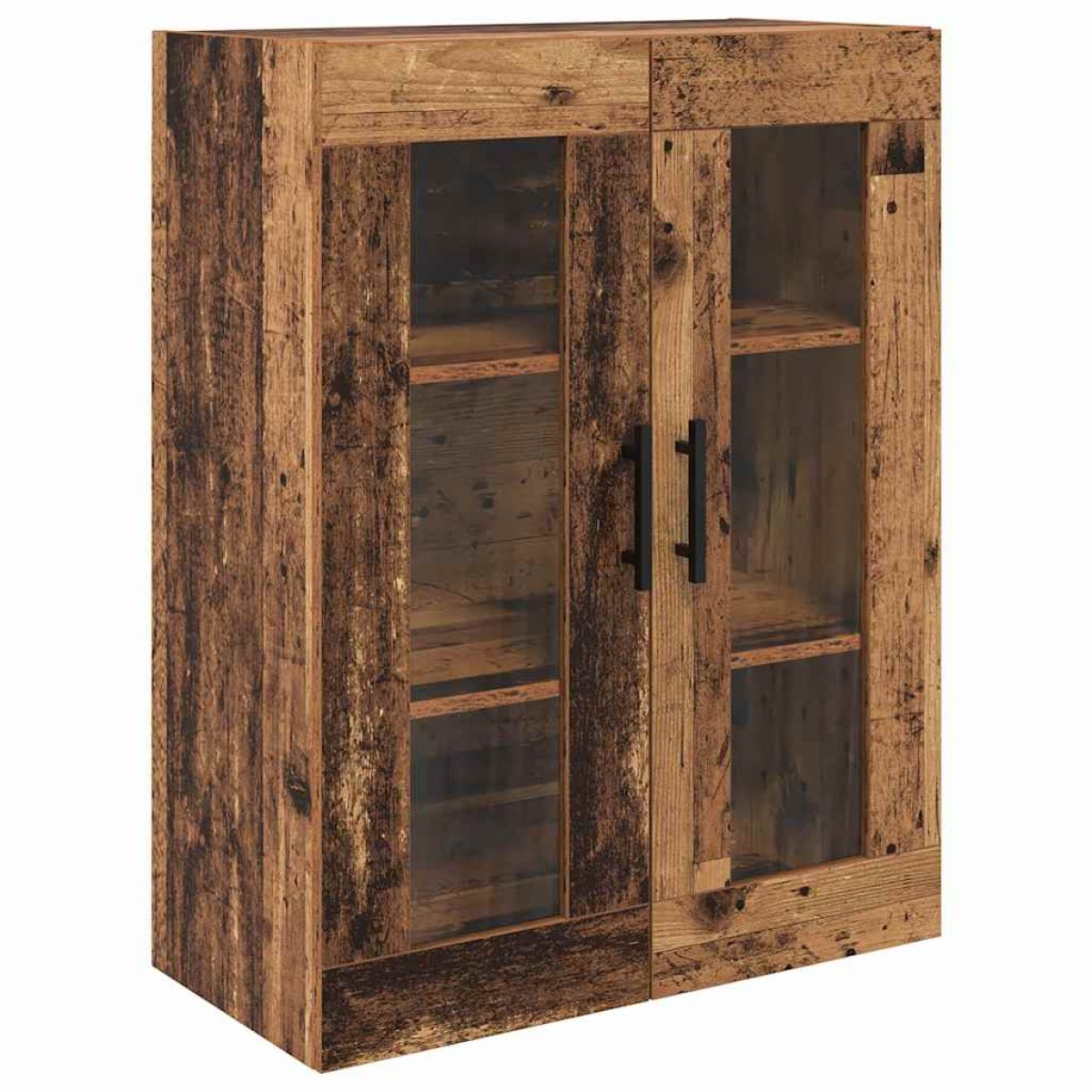 vidaXL Highboard 2 τμχ. Παλιό Ξύλο 69,5 x 34 x 180 εκ.