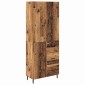 vidaXL Highboard 2 τμχ. Παλιό Ξύλο 69,5 x 34 x 180 εκ.