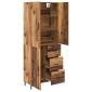 vidaXL Highboard 2 τμχ. Παλιό Ξύλο 69,5 x 34 x 180 εκ.