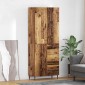 vidaXL Highboard 2 τμχ. Παλιό Ξύλο 69,5 x 34 x 180 εκ.