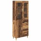 vidaXL Highboard Παλιό Ξύλο 34,5 x 34 x 180 εκ. Επεξεργασμένο Ξύλο