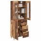 vidaXL Highboard Παλιό Ξύλο 34,5 x 34 x 180 εκ. Επεξεργασμένο Ξύλο
