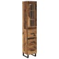 vidaXL Highboard Παλιό Ξύλο 34,5 x 34 x 180 εκ. Επεξεργασμένο Ξύλο