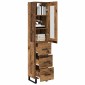 vidaXL Highboard Παλιό Ξύλο 34,5 x 34 x 180 εκ. Επεξεργασμένο Ξύλο