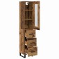 vidaXL Highboard Παλιό Ξύλο 34,5 x 34 x 180 εκ. Επεξεργασμένο Ξύλο