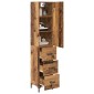 vidaXL Highboard Παλιό Ξύλο 34,5 x 34 x 180 εκ. Επεξεργασμένο Ξύλο