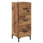 vidaXL Highboard Παλιό Ξύλο 34,5 x 34 x 180 εκ. Επεξεργασμένο Ξύλο