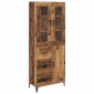 vidaXL Highboard Παλιό Ξύλο 69,5 x 34 x 180 εκ. Επεξεργασμένο Ξύλο