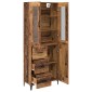 vidaXL Highboard Παλιό Ξύλο 69,5 x 34 x 180 εκ. Επεξεργασμένο Ξύλο