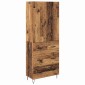 vidaXL Highboard 2 τμχ. Παλιό ξύλο 69,5 x 34 x 180 εκ.