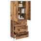 vidaXL Highboard 2 τμχ. Παλιό ξύλο 69,5 x 34 x 180 εκ.