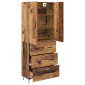 vidaXL Highboard 2 τμχ. Παλιό ξύλο 69,5 x 34 x 180 εκ.